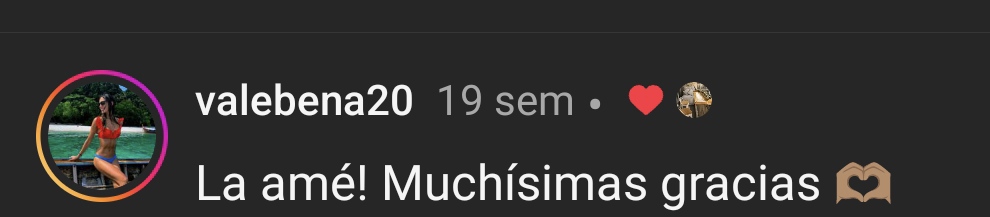 Testimonio de cliente en Instagram