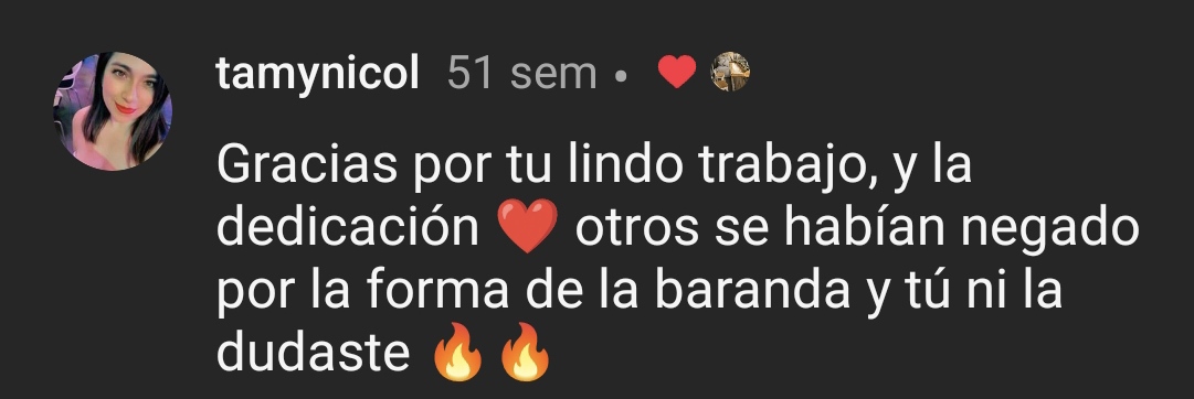 Testimonio de cliente en Instagram