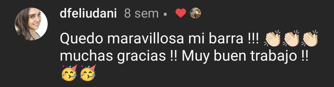 Testimonio de cliente en Instagram