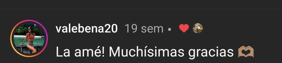 Testimonio de cliente en Instagram